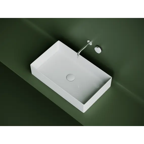 Раковина Ceramica Nova накладная прямоугольная 601*361*130, без перелива, цвет белый, арт. CN6070