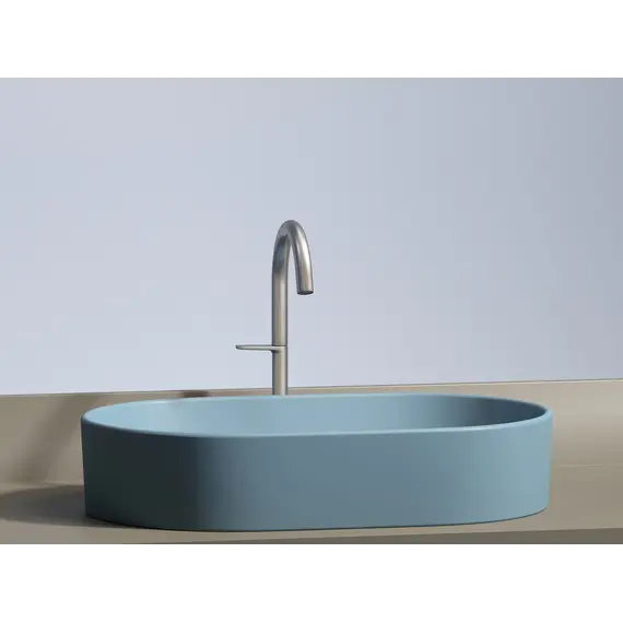 Умывальник чаша Ceramica Nova накладная овальная (цвет Голубой Матовый) Element 608*385*122мм