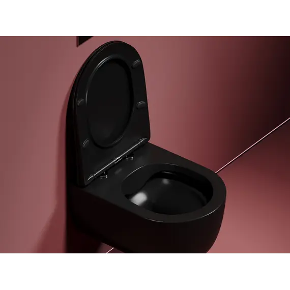 Подвесной унитаз Ceramica Nova  Modena  Rimless (цвет Черный Матовый)