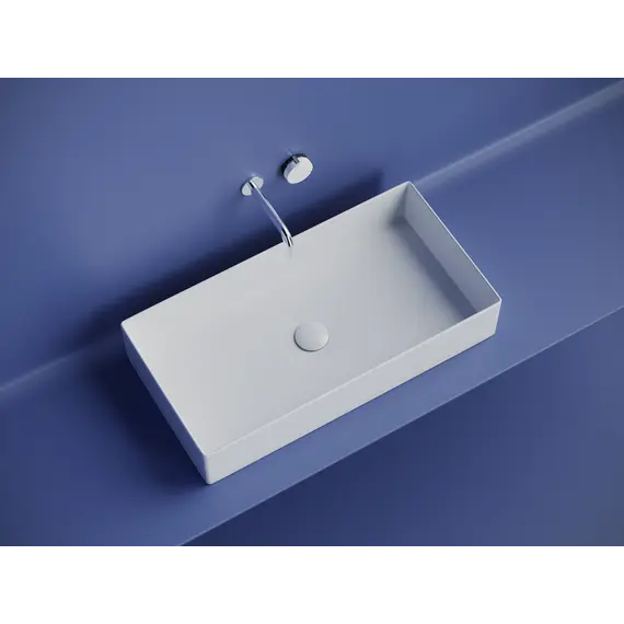 Раковина Ceramica Nova накладная прямоугольная 701*361*130, без перелива, цвет белый, арт.CN6071