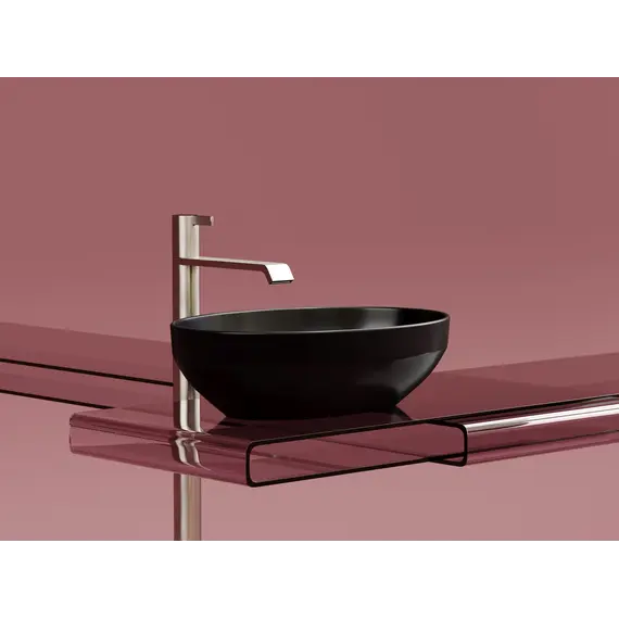 Умывальник чаша Ceramica Nova накладная овальная (цвет Черный Матовый) Element 502*363*145мм