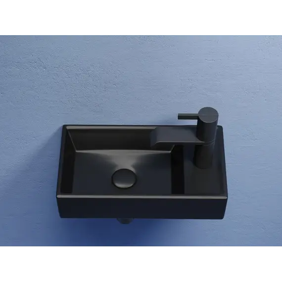 Умывальник подвесной Ceramica Nova L/R,  черный матовый Element 407*217*100