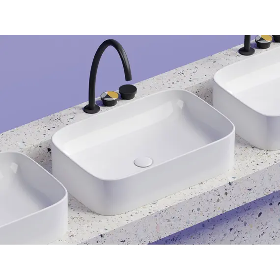Умывальник чаша Ceramica Nova накладная прямоугольная Element 605*380*150мм