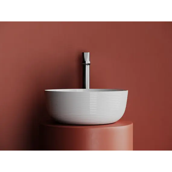 Раковина Ceramica Nova накладная круглая 356*356*135, без перелива, цвет белый