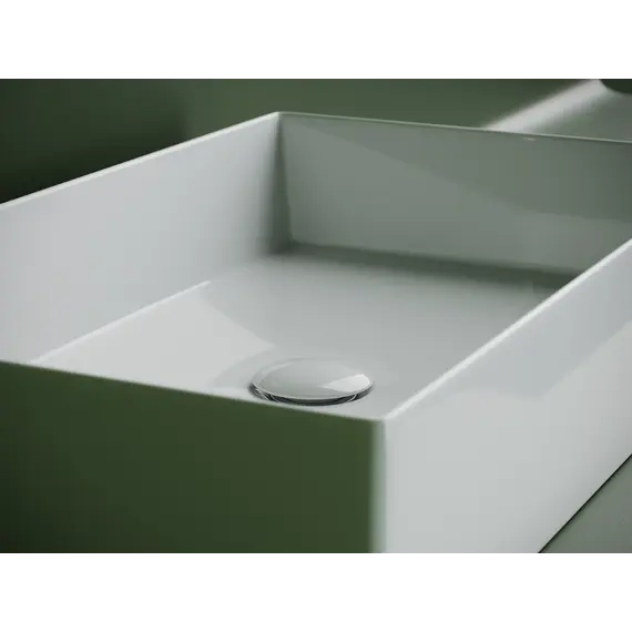 Раковина Ceramica Nova накладная прямоугольная 601*361*130, без перелива, цвет белый, арт. CN6070