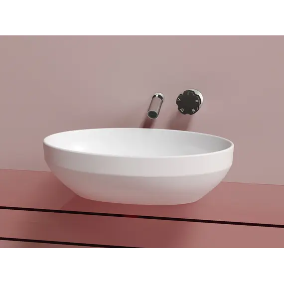 Умывальник чаша Ceramica Nova накладная овальная (цвет Белый Матовый) Element 502*363*145мм