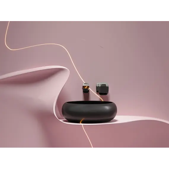Умывальник чаша Ceramica Nova накладная круглая (цвет Черный Матовый) Element 360*360*120мм
