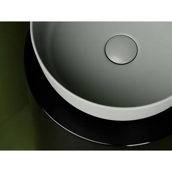 Раковина Ceramica Nova накладная круглая 356*356*135, без перелива, цвет антрацит матовый