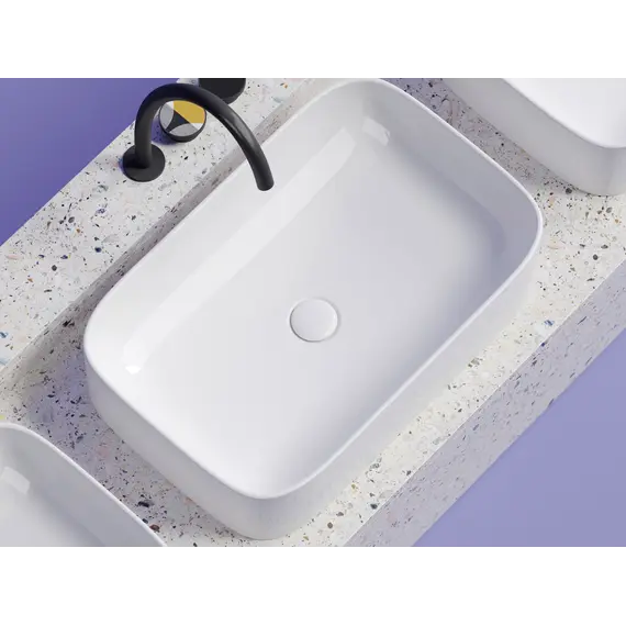 Умывальник чаша Ceramica Nova накладная прямоугольная Element 605*380*150мм