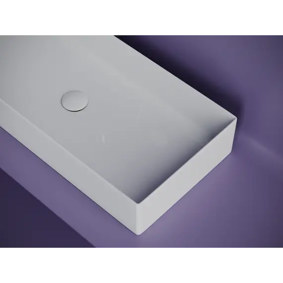 Раковина Ceramica Nova накладная прямоугольная 801*361*130, без перелива, цвет белый