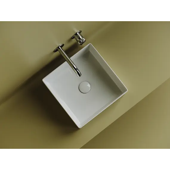 Раковина Ceramica Nova накладная квадратная 361*361*130, без перелива, цвет белый, арт.СN6068