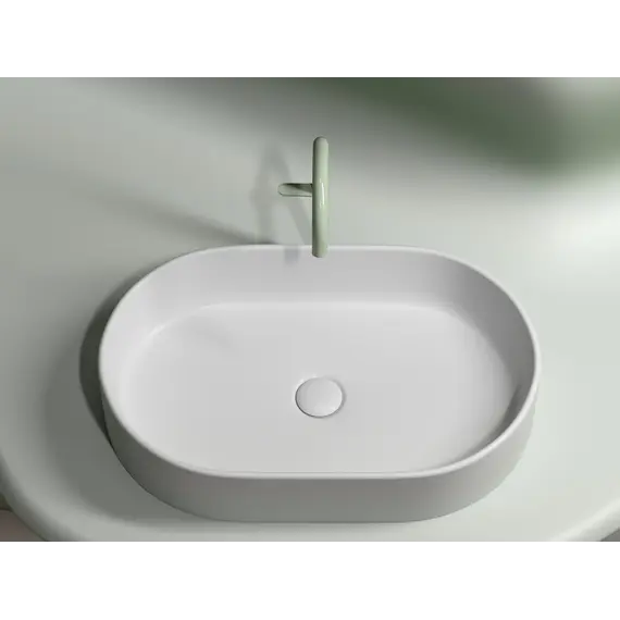 Умывальник чаша Ceramica Nova накладная овальная (цвет Белый Матовый) Element 608*385*122мм