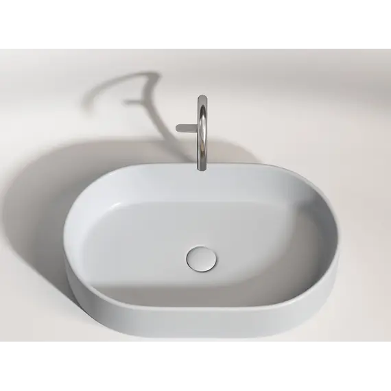Умывальник чаша Ceramica Nova накладная овальная (цвет Серый Матовый) Element 608*385*122мм