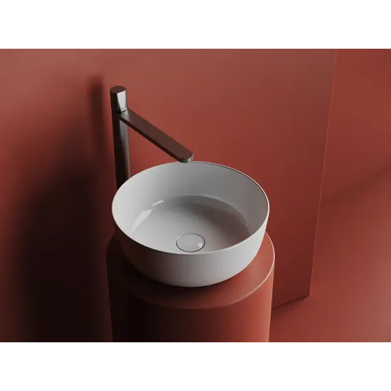 Раковина Ceramica Nova накладная круглая 356*356*135, без перелива, цвет белый