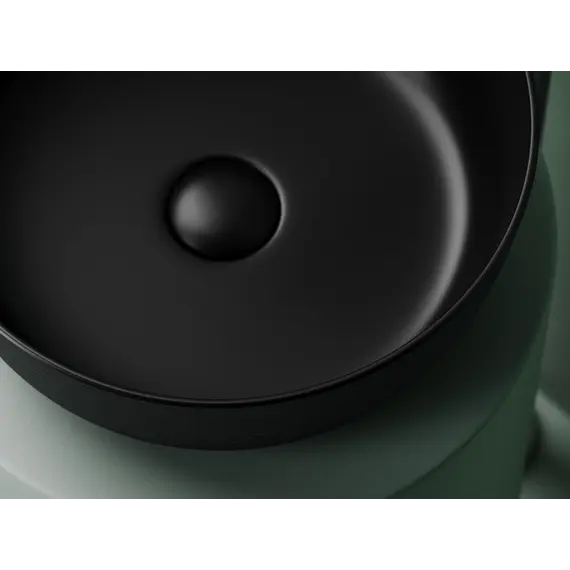 Раковина Ceramica Nova накладная круглая 356*356*135, без перелива, цвет черный матовый