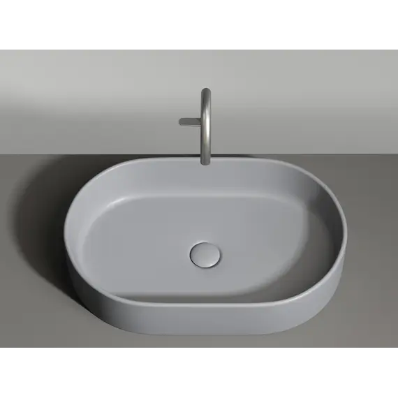 Умывальник чаша Ceramica Nova накладная овальная (цвет Антрацит Матовый) Element 608*385*122мм