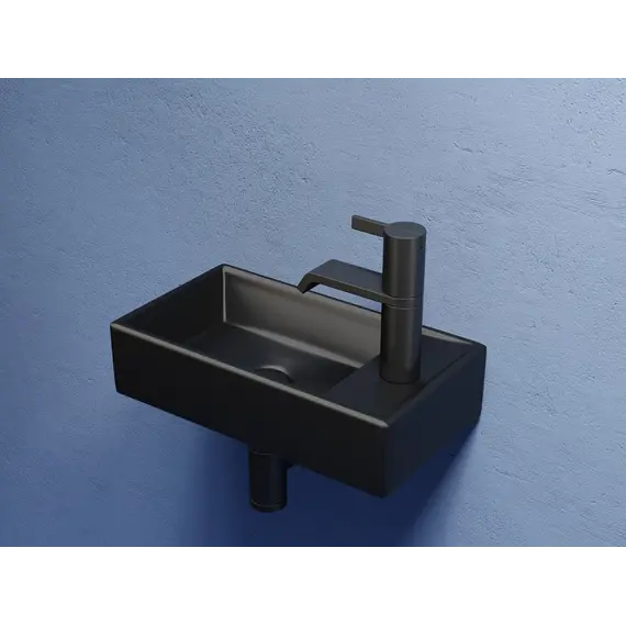 Умывальник подвесной Ceramica Nova L/R,  черный матовый Element 407*217*100