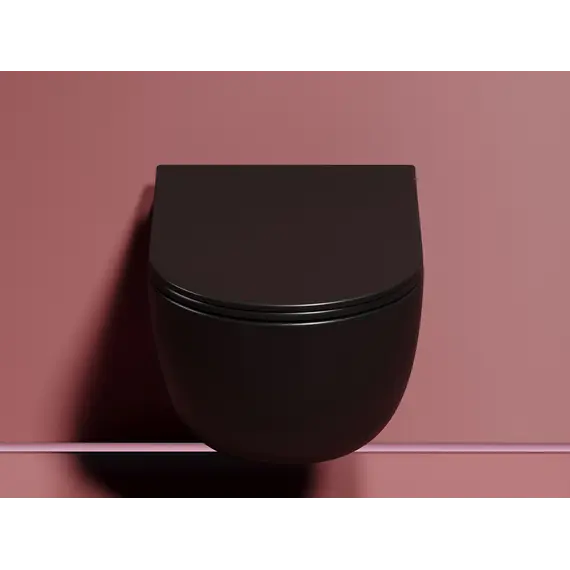 Подвесной унитаз Ceramica Nova  Modena  Rimless (цвет Черный Матовый)