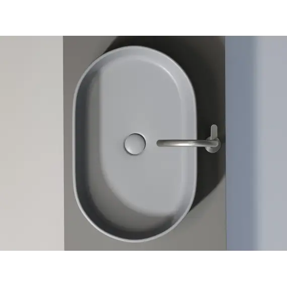 Умывальник чаша Ceramica Nova накладная овальная (цвет Антрацит Матовый) Element 608*385*122мм