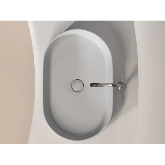 Умывальник чаша Ceramica Nova накладная овальная (цвет Серый Матовый) Element 608*385*122мм