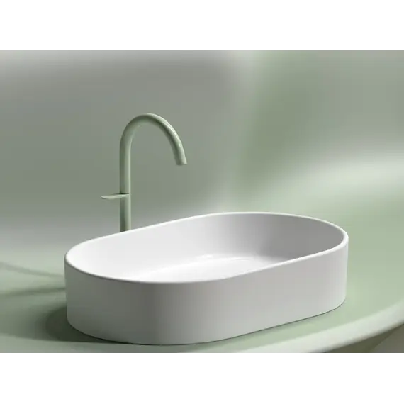 Умывальник чаша Ceramica Nova накладная овальная (цвет Белый Матовый) Element 608*385*122мм