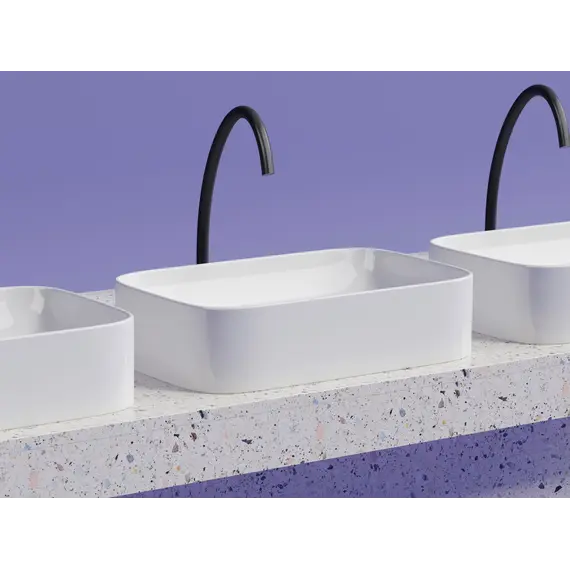 Умывальник чаша Ceramica Nova накладная прямоугольная Element 605*380*150мм