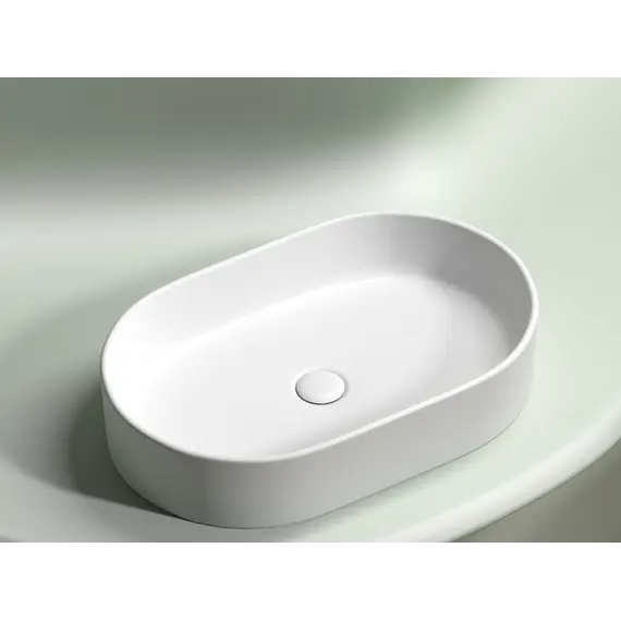 Умывальник чаша Ceramica Nova накладная овальная (цвет Белый Матовый) Element 608*385*122мм