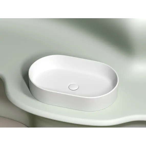 Умывальник чаша Ceramica Nova накладная овальная (цвет Белый Матовый) Element 608*385*122мм