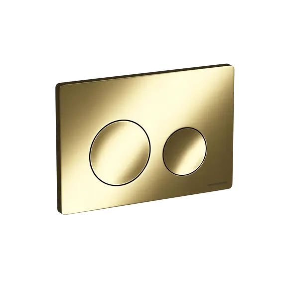 Кнопка смыва CERAMICANOVA Balance, клавиши Circle, цвет брашированное золото, арт. CN12-001BG