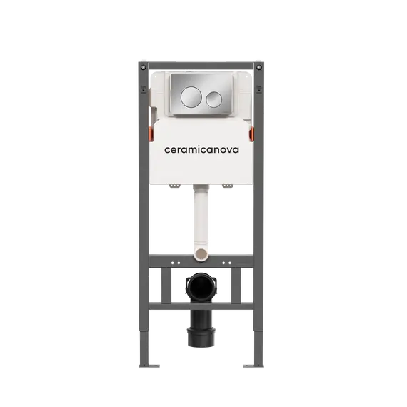 Система инсталляции для унитазов CERAMICANOVA Balance с кнопкой смыва Circle, с креплениями