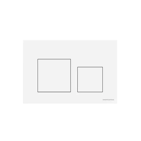 Кнопка смыва CERAMICANOVA Balance, клавиши Square, цвет белый глянцевый, арт.CN12-002W