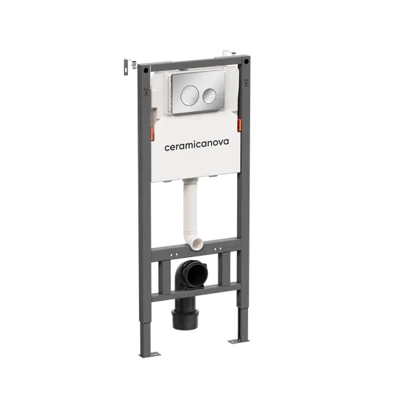 Система инсталляции для унитазов CERAMICANOVA Balance с кнопкой смыва Circle, с креплениями