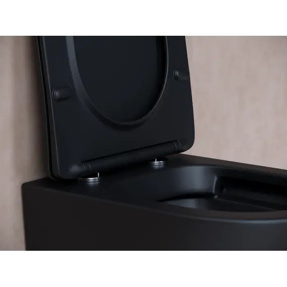 Подвесной унитаз CERAMICANOVA Balearica Rimless (цвет Черный Матовый)