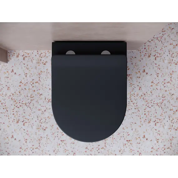 Подвесной унитаз CERAMICANOVA Balearica Rimless (цвет Черный Матовый)