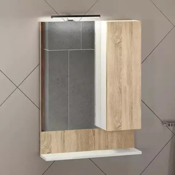 Зеркало-шкаф Comforty Рига, дуб сонома