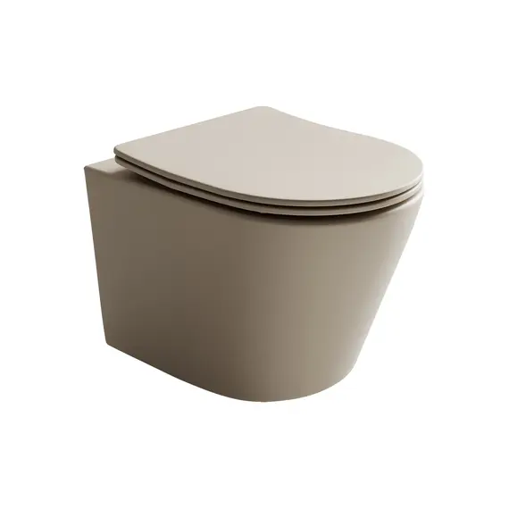 Подвесной унитаз CERAMICANOVA Balearica Rimless (цвет Капучино Матовый)