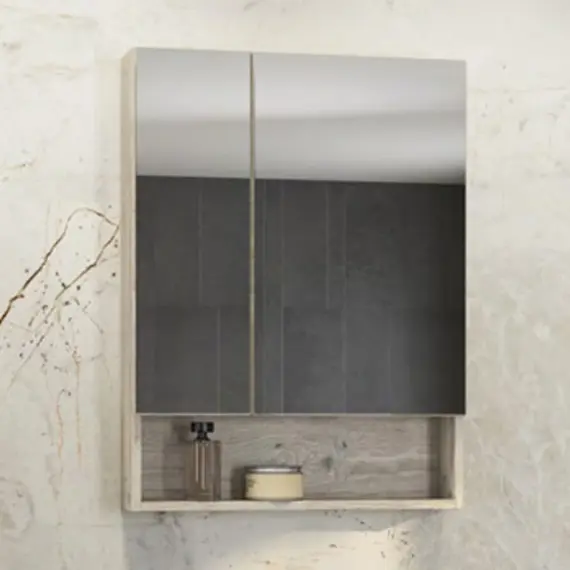 COMFORTY. Зеркало-шкаф "Парма-60/80" дуб дымчатый