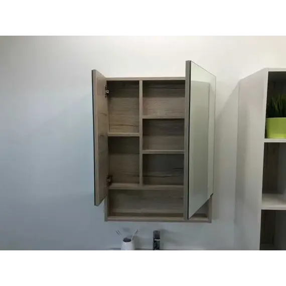 COMFORTY. Зеркало-шкаф "Парма-60/80" дуб дымчатый