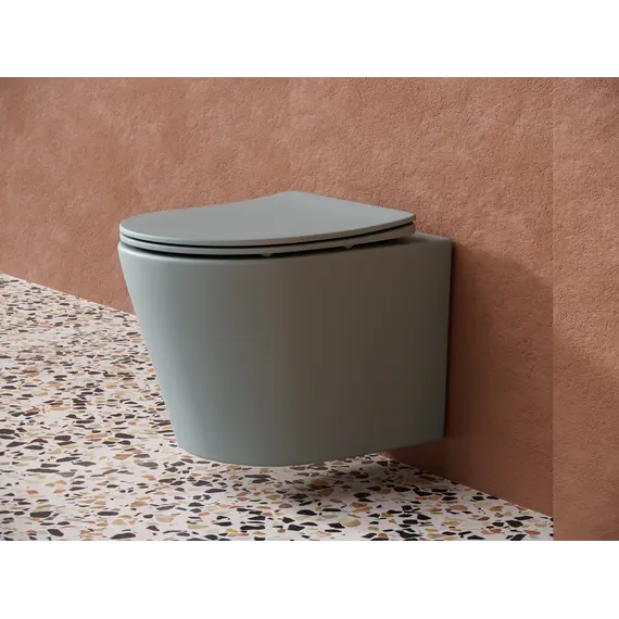 Подвесной унитаз CERAMICANOVA Balearica Rimless (цвет Антрацит Матовый)