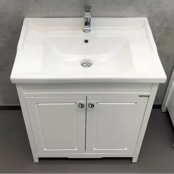 COMFORTY. Тумба-умывальник "Тбилиси-70/90" белый глянец с раковиной COMFORTY