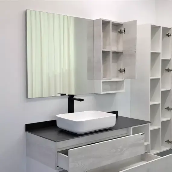 Зеркало-шкаф Comforty Прага, дуб белый