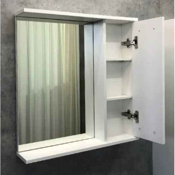 COMFORTY. Зеркало-шкаф "Модена М-60/75/90" белый матовый