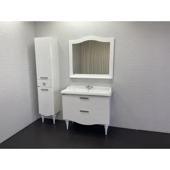 COMFORTY. Шкаф-колонна "Монако-40" левый/правый  белый глянец