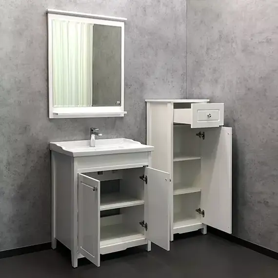 COMFORTY. Тумба-умывальник "Тбилиси-70/90" белый глянец с раковиной COMFORTY