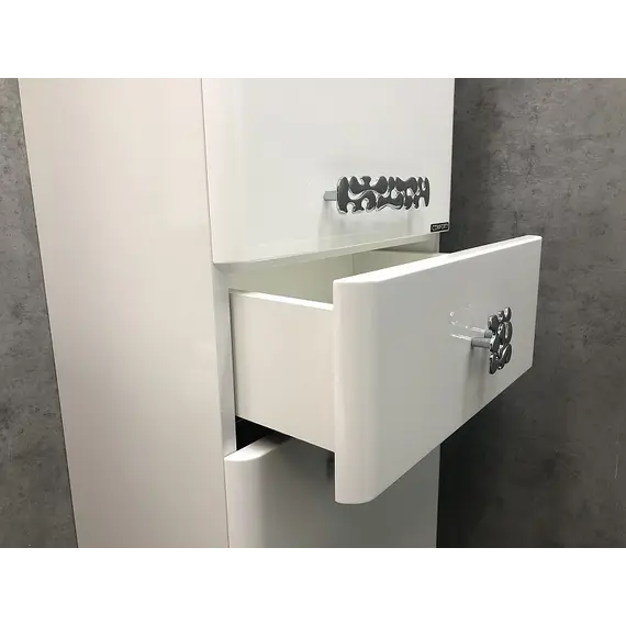 COMFORTY. Шкаф-колонна "Монако-40" левый/правый  белый глянец