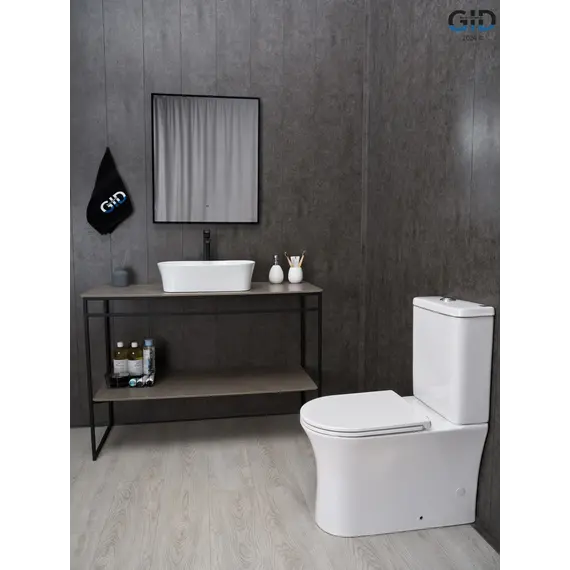 Напольный унитаз белый безободковый микролифт дюропласт Gid Tn2126