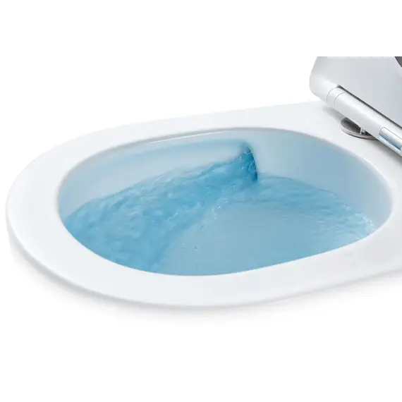 Безободковый подвесной унитаз белый микролифт дюропласт Торнадо Gid Tr2133TF