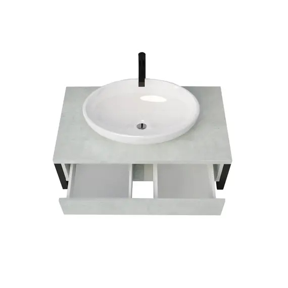 Тумба подвесная 1Marka GRUNGE LOFT бетон светлый