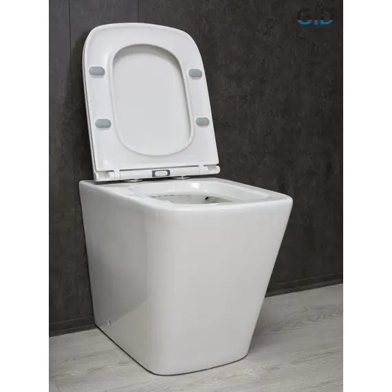 Приставной безободковый унитаз микролифт дюропласт Gid TRS-264