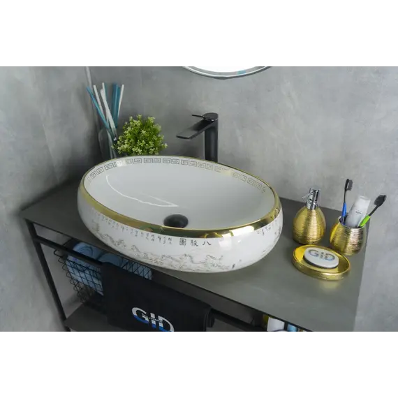 Накладная цветная раковина для ванной Gid Nc472